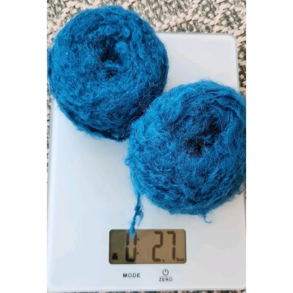 Tahki Alpaka Soft 100% Alpaca Yarn Lot 2 Skeins + 2 Balls Fuzzy Bulky Teal
